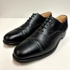 Crockett & Jones x Peal & Co x Brooks Brothers Cap Toe Black Calf 9.5 Narrow C
